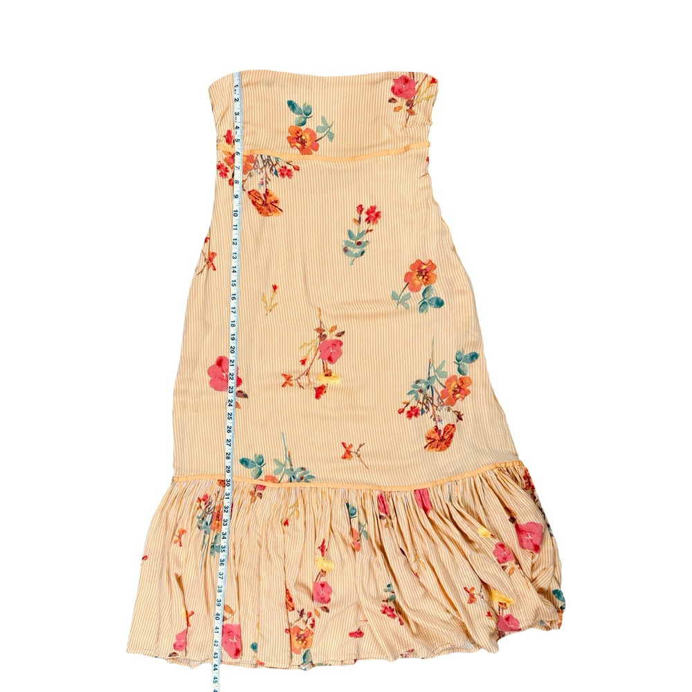 Free People Rosie Posie Sunshine Floral Strapless Midi Dress Womens L - Picture 14 of 16